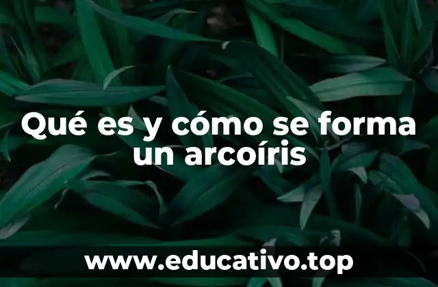 Qué es y cómo se forma un arcoíris