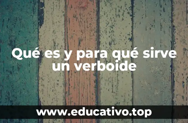 Qué es y para qué sirve un verboide