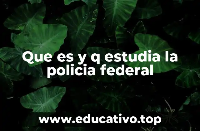 La formación académica y capacitación de los agentes de la Policía Federal
