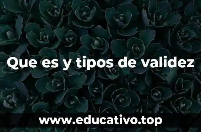Que es y tipos de validez