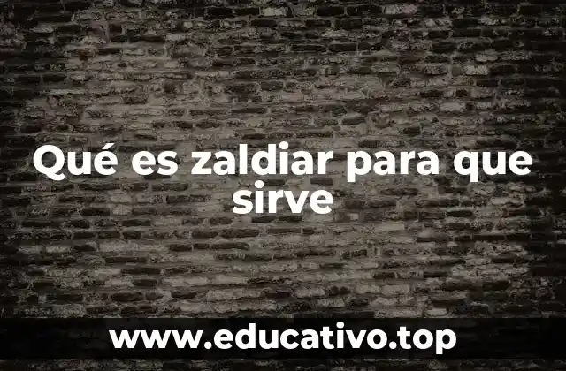 Qué es zaldiar para que sirve