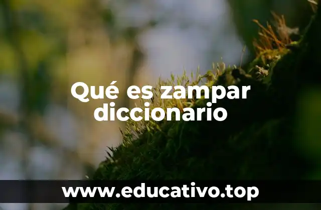 El uso de zampar en el habla cotidiana