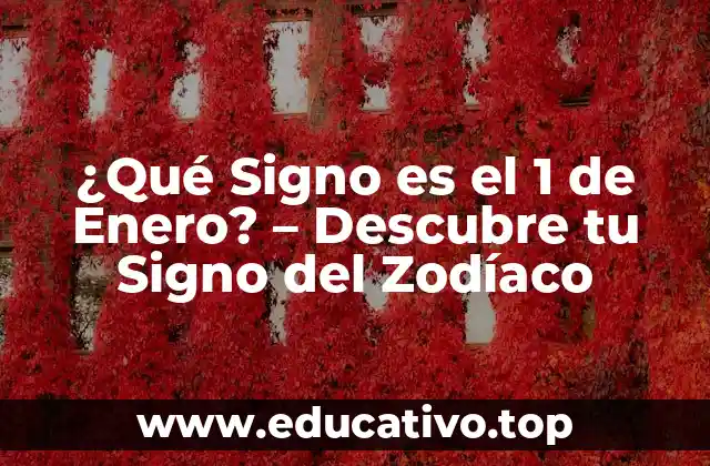 ¿Qué Signo es el 1 de Enero? – Descubre tu Signo del Zodíaco