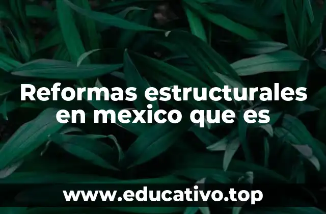 El impacto de las reformas estructurales en la economía mexicana