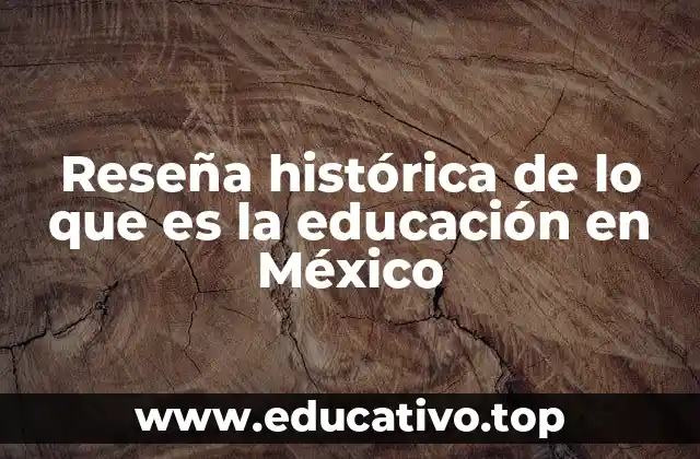 Reseña histórica de lo que es la educación en México