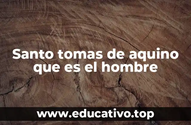 La visión antropológica en Santo Tomás de Aquino