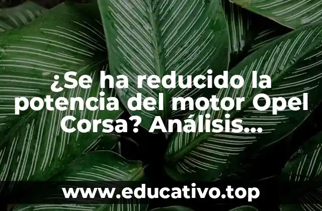 La historia de la potencia del motor Opel Corsa