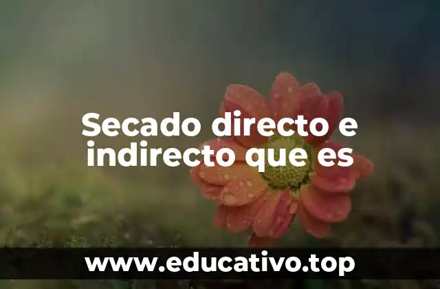 Secado directo e indirecto que es