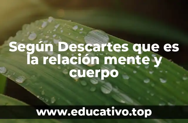 Según Descartes que es la relación mente y cuerpo
