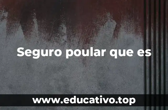 Seguro poular que es