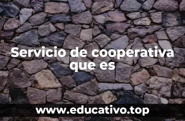 Servicio de cooperativa que es