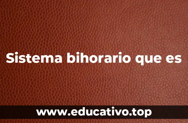 Sistema bihorario que es