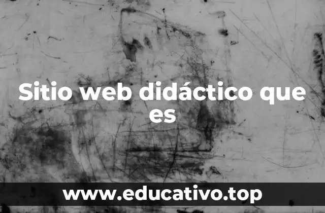 Sitio web didáctico que es