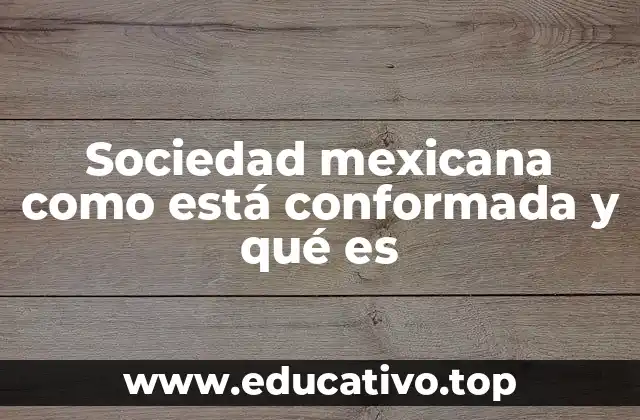 Sociedad mexicana como está conformada y qué es