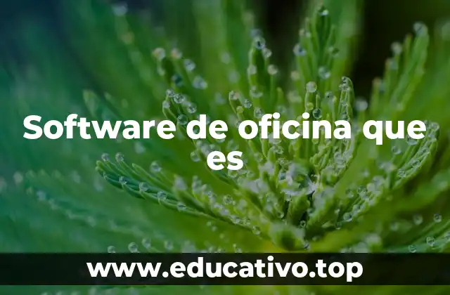 Software de oficina que es