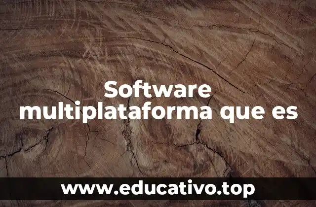 Software multiplataforma que es