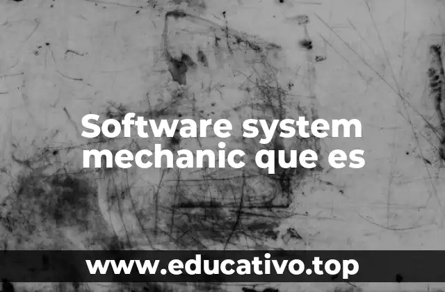 Software system mechanic que es