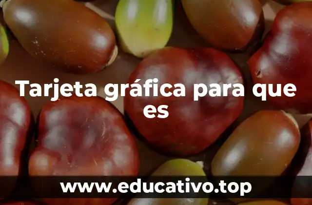 Tarjeta gráfica para que es