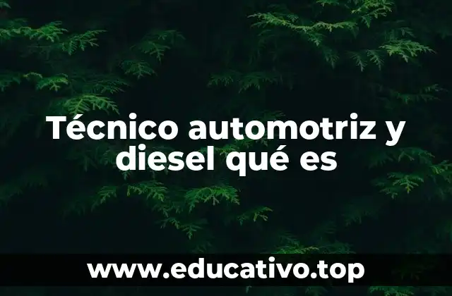 Técnico automotriz y diesel qué es