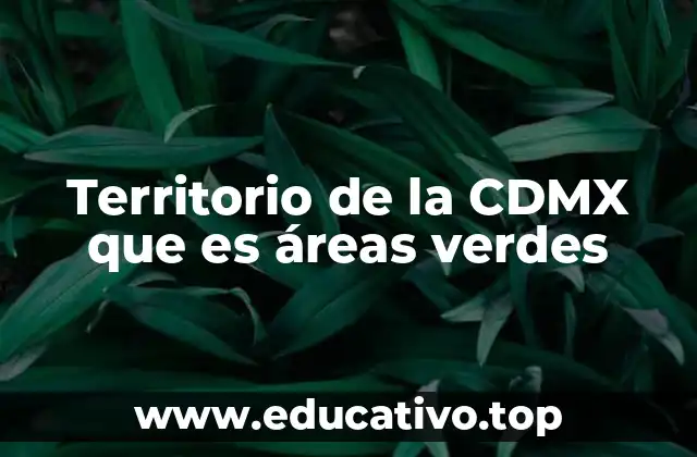 Territorio de la CDMX que es áreas verdes