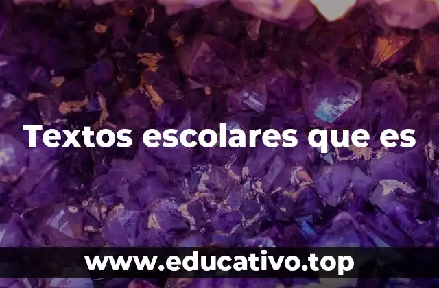 Textos escolares que es