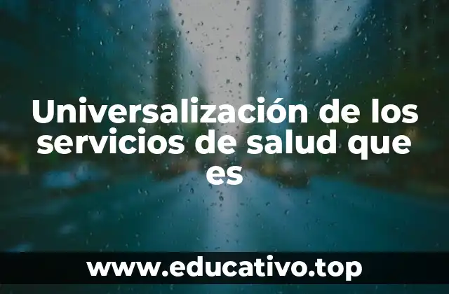 Universalización de los servicios de salud que es