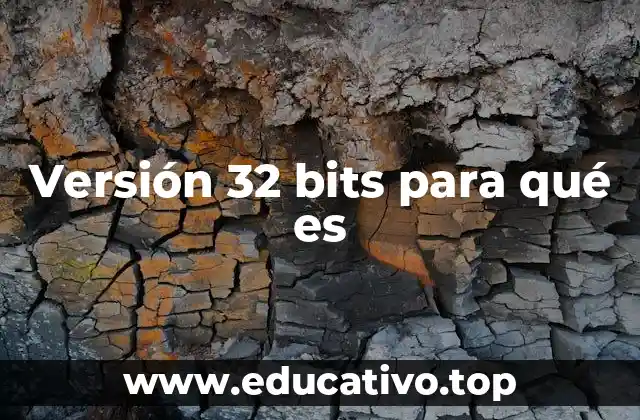 Versión 32 bits para qué es