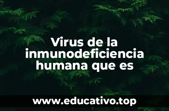 Virus de la inmunodeficiencia humana que es