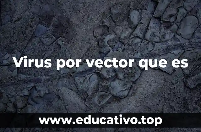 Virus por vector que es