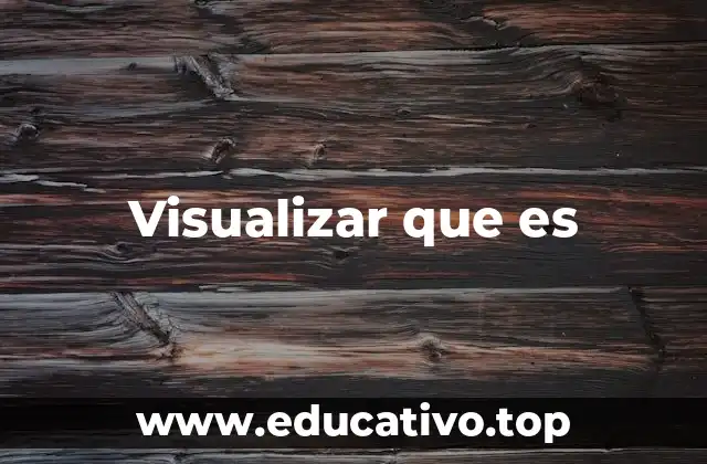 Visualizar que es