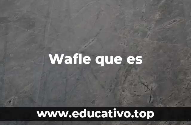 Wafle que es