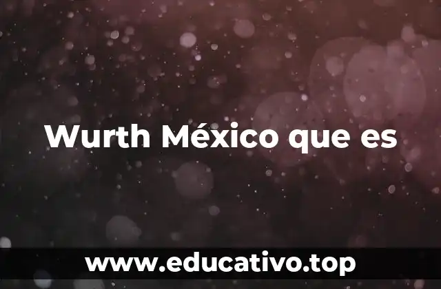 Wurth México que es