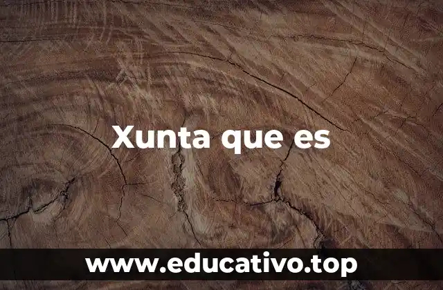Xunta que es