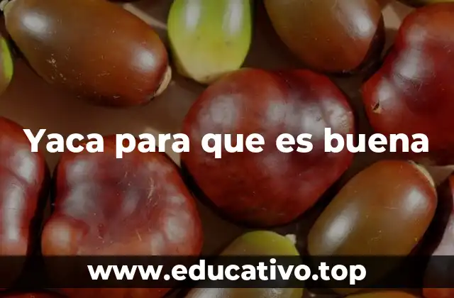 Yaca para que es buena