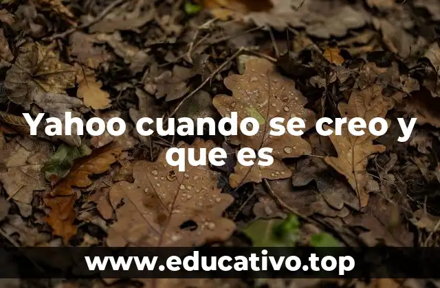 Yahoo cuando se creo y que es