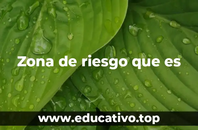 Zona de riesgo que es